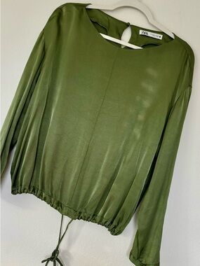 Zara Green Long-Sleeve M